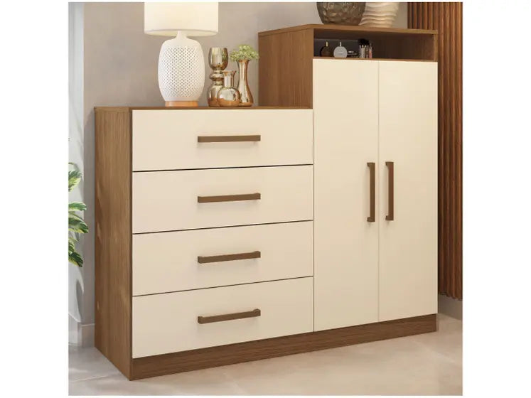 Cômoda 4 Gavetas 2 Portas Demóbile Aurea