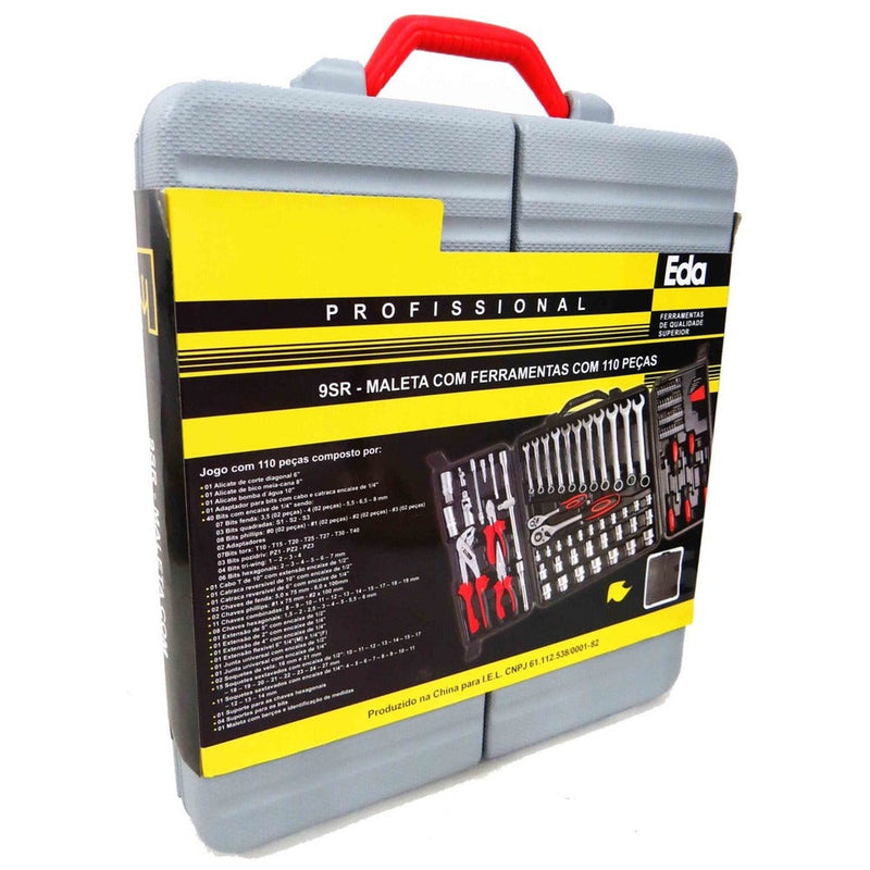 Jogo Kit Maleta De Ferramentas 110 Peças Completa