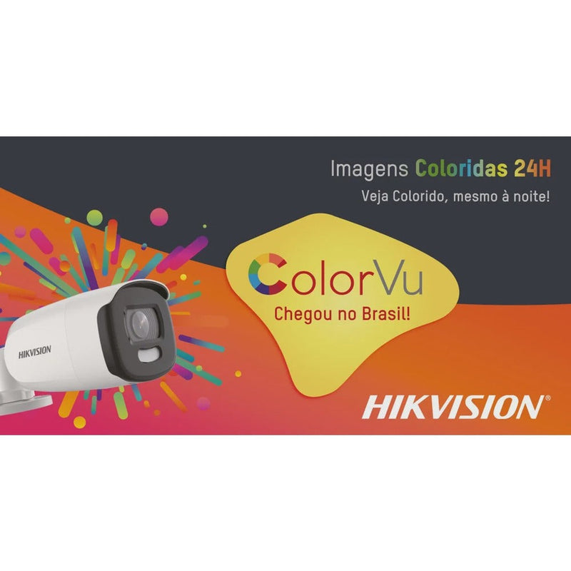 Câmera Colorida Bullet Turbo HD 1080P Lente 2,8mm Hikvision