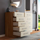 Cômoda Vitoria 10 Gavetas Naturale/Off White - Panorama Móveis