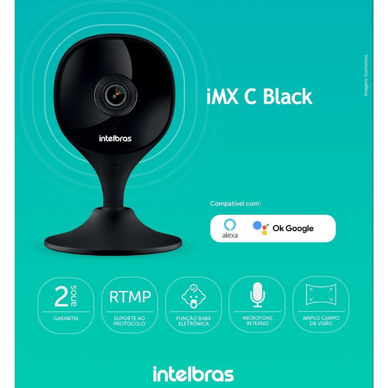 Camera De Segurança Wi-fi Interna Full Hd Imx C Black Intelbras