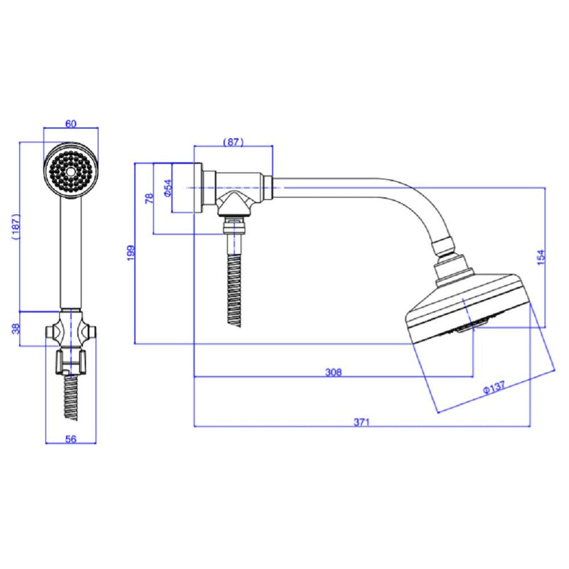 Kit Chuveiro Deca Acqua Plus Com Desv e Ducha 1990. C. Std. Kit