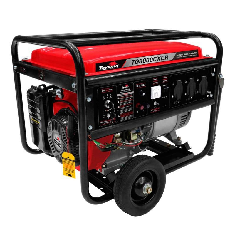 Gerador de Energia à Gasolina 7,2 Kva Bivolt Partida Elétrica TG8000CXER toyama