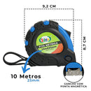 Trena Manual Fita de Aço 10 Metros x 25mm Ponta Magnética