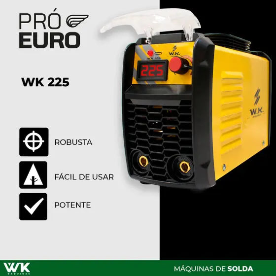 Máquina Inversora de Solda Portátil WK 225 220V Pró Euro - PRO EURO