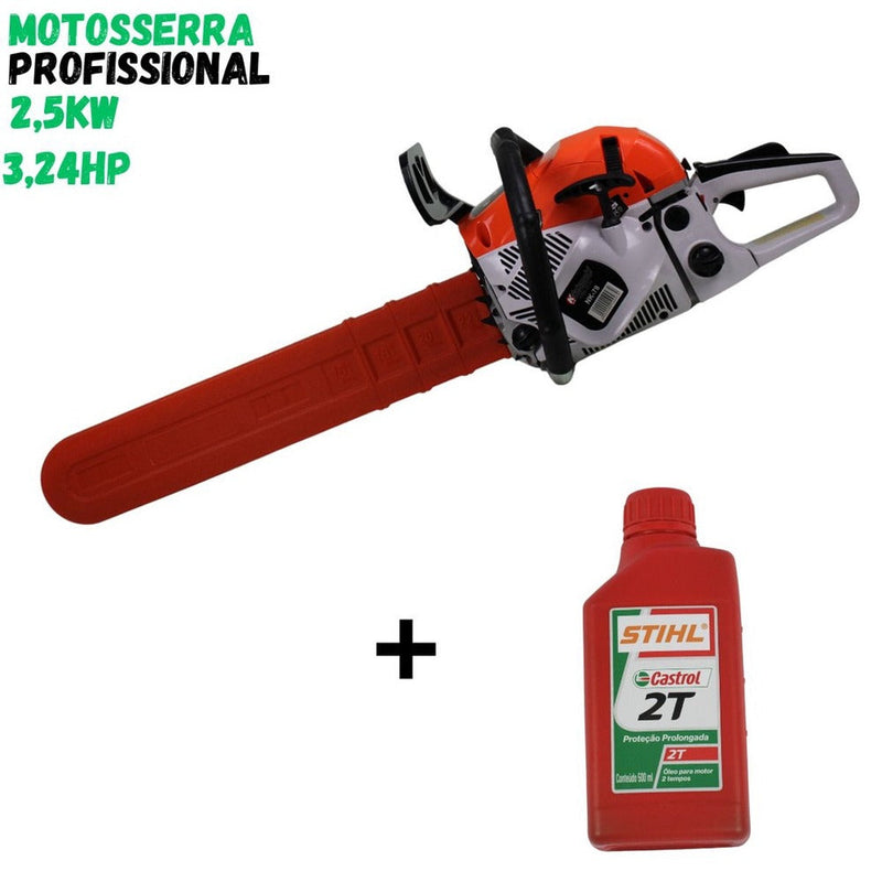 Motosserra Motoserra Moto Serra A Gasolina + Oleo Stihl Sthil