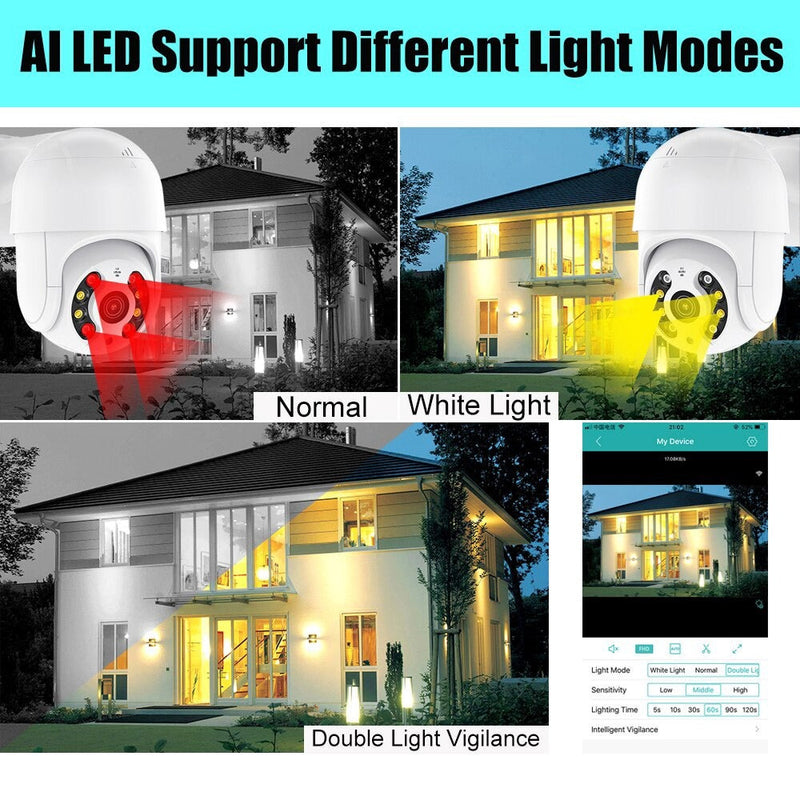 Kit 2 Câmera Ip Dome A8 App Yoosee Segurança Externa Wifi Full HD