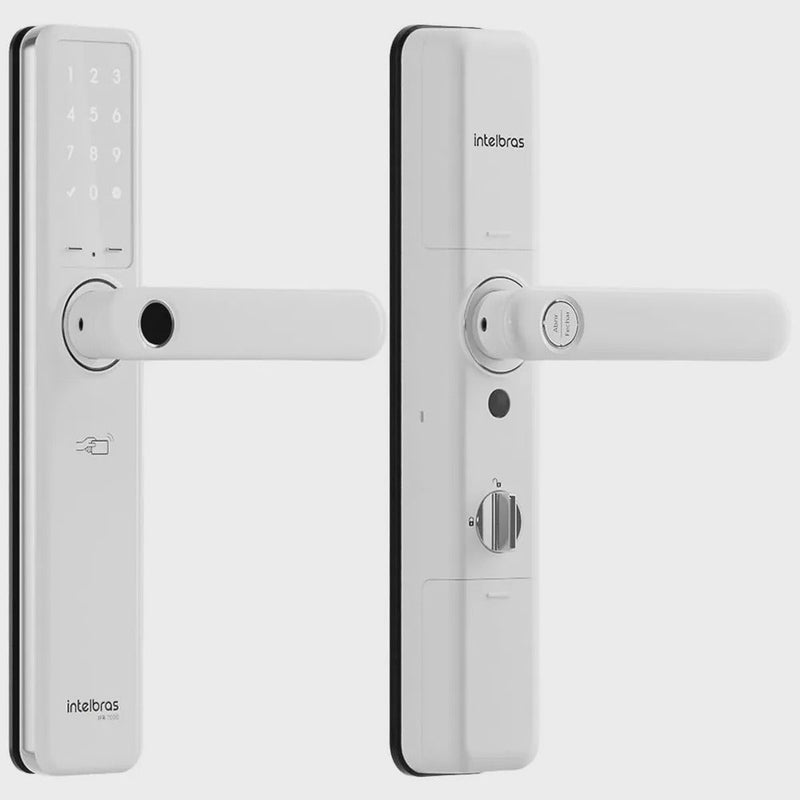 Fechadura Digital Smart Sem Fio Com Biometria Senha Tag Com Maçaneta ifr 7000 Intelbras