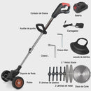 Aparador Cortador de Grama Gramado Planta Sem Fio Portatil Erva Jardim Quintal Daninha Galho Cabo Ajustavel Limpeza Domestico Resistente Seguro Potente