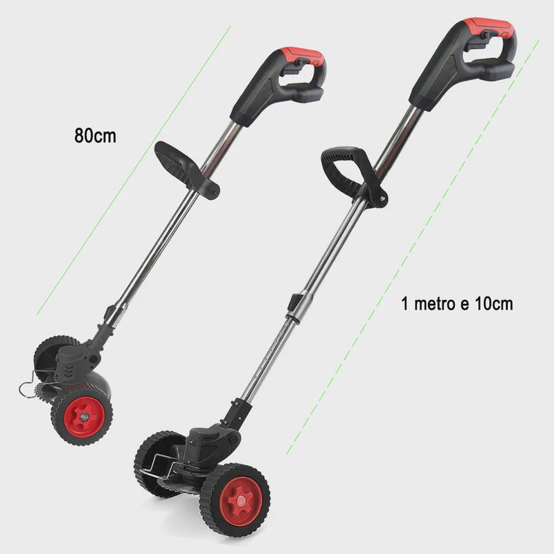 Aparador Cortador de Grama Gramado Planta Sem Fio Portatil Erva Jardim Quintal Daninha Galho Cabo Ajustavel Limpeza Domestico Resistente Seguro Potente