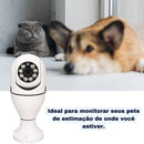 Kit 6 cameras de segurança smart wifi 360º full hd para escritorio casa baba cachorro imagem no celular lampada infravermelho giratorio sensor de movimentos