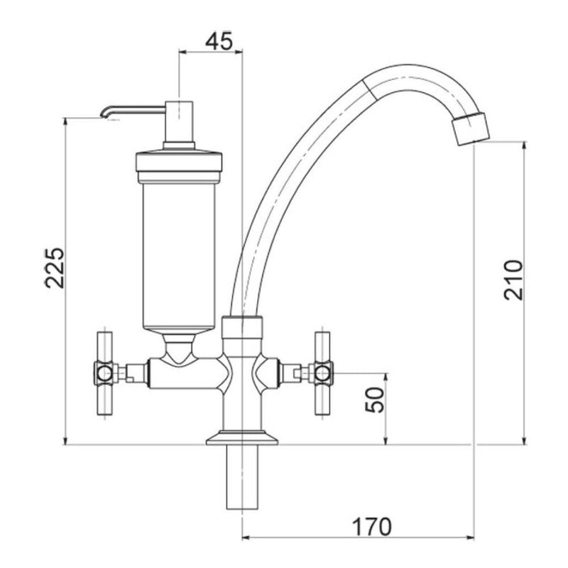 Torneira mesa com filtro cromada de pia cozinha kelly metais