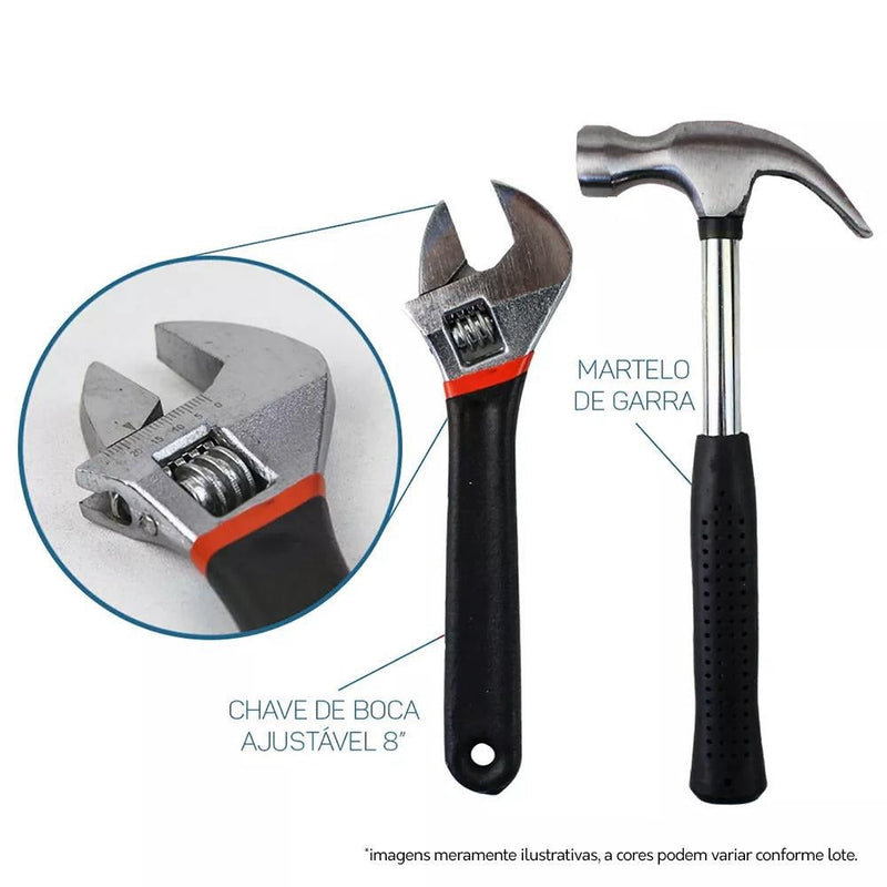 Kit Maleta Jogo de Ferramentas 38 peças Fortt Preto - KMF001-P