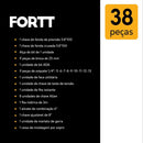Kit Maleta Jogo de Ferramentas 38 peças Fortt Preto - KMF001-P