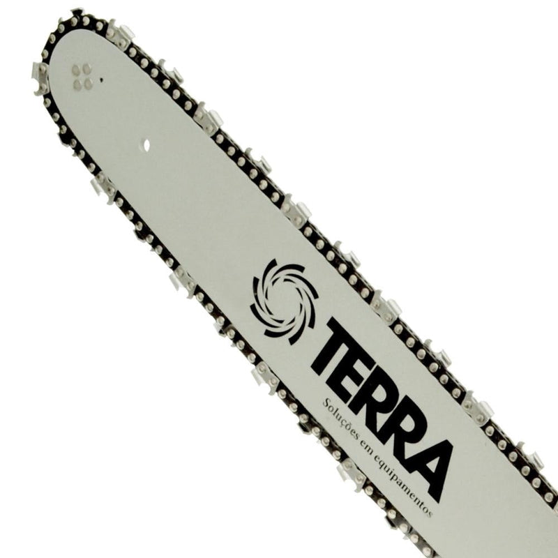 Moto Serra Motosserra á Gasolina Terra MT520 MT-520 2T 52cc 2,5HP Com 02 Sabres Ponta Rolante + óleo stihl 2T Motor Serra Leve e de Alto Desempenho Ideal Para Carpintaria Profissional