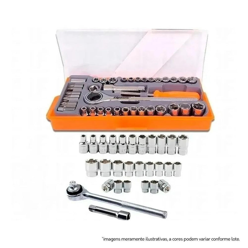 Kit Maleta De Ferramentas e Chave Completa 169 Peças Fortt Preto - KMFC002-P