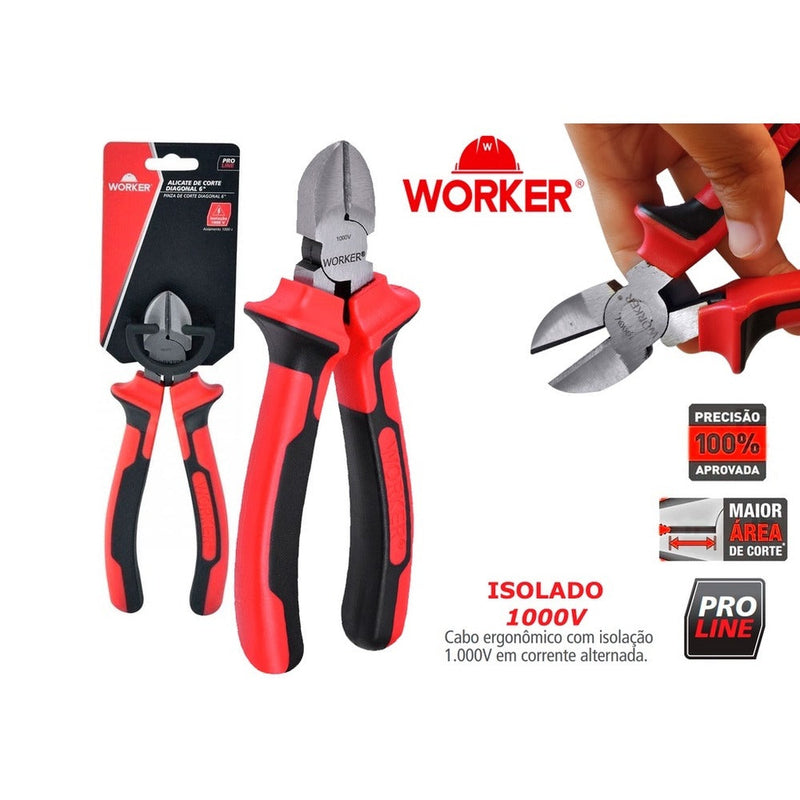 Kit De Ferramentas Eletricista Isolação 1000v Worker