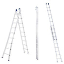 Escada Extensiva Mor Alumínio 9x2 Degraus.