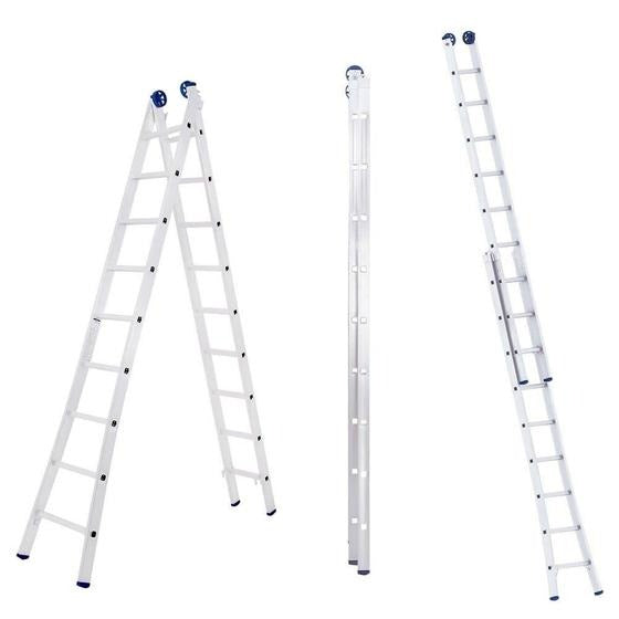 Escada Extensiva Mor Alumínio 9x2 Degraus.