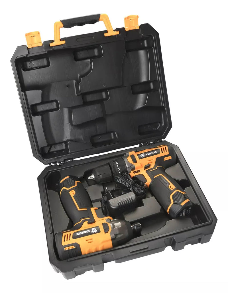 Parafusadeira/furadeira DEKO 3/8 + Parafusadeira Impacto 1/4 DEKO-DKID12XLC1
