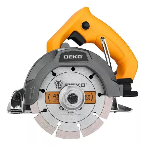 Serra Mármore 110V 60Hz Potência 1200W 14000rpm 4.3/8" Polegadas Disco Isolamento Duplo Com Refrigeração - Deko