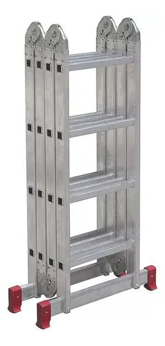 Escada Multifuncional de Alumínio 4x4 com 16 Degraus