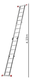 Escada Multifuncional de Alumínio 4x4 com 16 Degraus