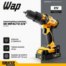 Furadeira Parafusadeira Sem Fio Bateria 21v Wap K21 + Maleta