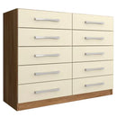 Cômoda Vitoria 10 Gavetas Naturale/Off White - Panorama Móveis