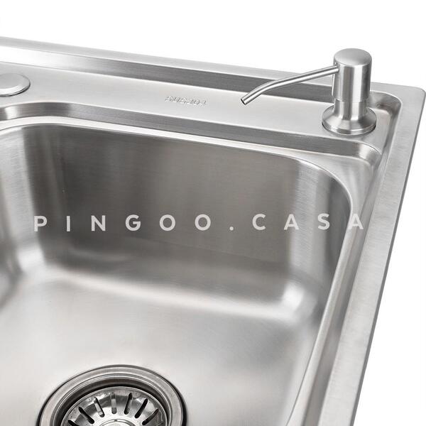Cuba Para Cozinha Gourmet Pia Dupla Aço Inox Acessórios Tábua De Corte Ticunas Torneira Monocomando Gourmet Pingoo