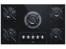 Cooktop 5 Bocas a Gás GLP Consul Vidro Temperado - Preto Acendimento Automático Facilite