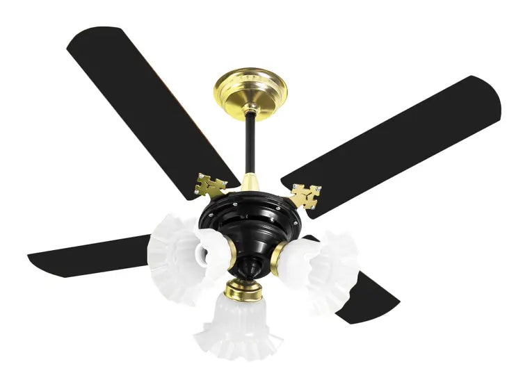 Ventilador De Teto New Zeta Venti-Delta Latonado 4 Pás MDF + Controle