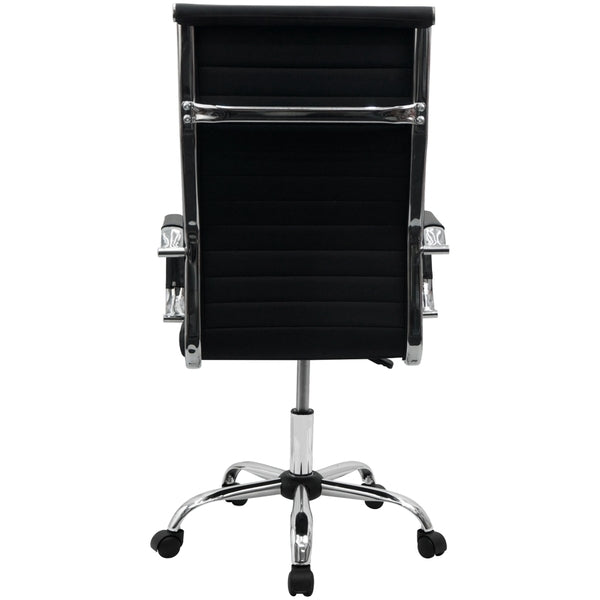 Kit 4 Cadeiras Eames Esteirinha Presidente Escritório Alta Preta