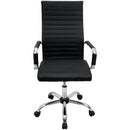 Kit 4 Cadeiras Eames Esteirinha Presidente Escritório Alta Preta