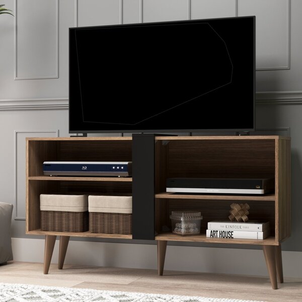 Rack Para Tv Até 43 Polegadas 2 Prateleiras Soberano Castanho